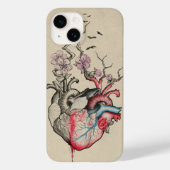 ラブアートサーレアル解剖学的ハート花ヴィンテージ Case-Mate iPhoneケース (裏面)