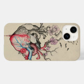 ラブアートサーレアル解剖学的ハート花ヴィンテージ Case-Mate iPhoneケース (裏面 (横))