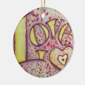 ラブアートワードオーナメント絵画ズ セラミックオーナメント (左)