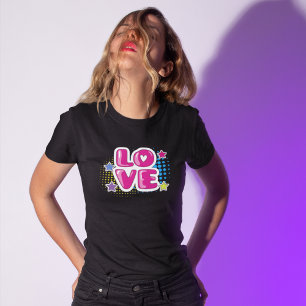ラブアーポップ・アートのト漫画 Tシャツ