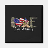 ラブアour退役軍人デイ誇りを持った軍隊アメリカン マグネット (正面)