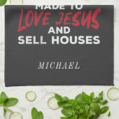 ラブイエスとセールハウス実在エスティエージェント キッチンタオル (折り畳み)