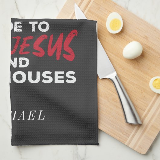 ラブイエスとセールハウス実在エスティエージェント キッチンタオル (四つ折り)