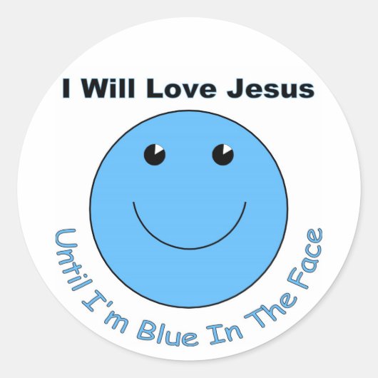 ラブイエス顔 ラウンドシール (正面)