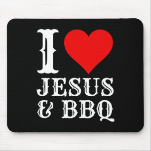ラブイエズスBbqクリスチャン誇りを持ったフードグリル肉Smo マウスパッド