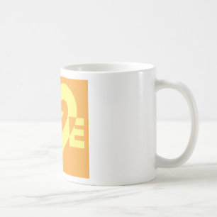 ラブイエローオンオレンジ コーヒーマグカップ