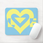 ラブイエローオンブルー マウスパッド (マウス)