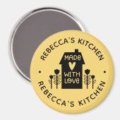 ラブイエローキッチンで作られる マグネット (正面/裏面)