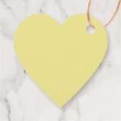 ラブイエローハートおもしろいかわいいバレンタインデーカスタム フェイバータグ (裏面)