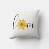ラブイエローフラワーグルービーヒッピー手書き クッション (裏面)