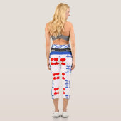 ラブイスラエル&イスラエル国旗のハートファッション/フィットネス カプリレギンス (裏面)