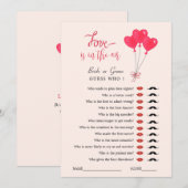 ラブイズインザエア ゲスフーシャワーゲーム 招待状 (正面/裏面)