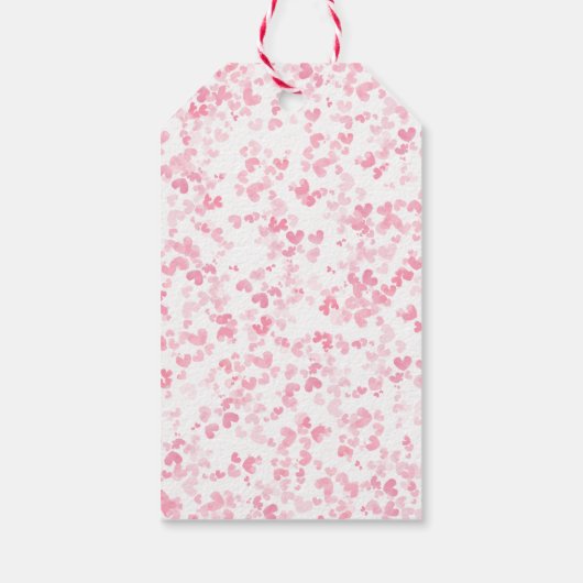 ラブイズインザエア バレンタインデーのブライダルシャワー ギフトタグ (裏面)