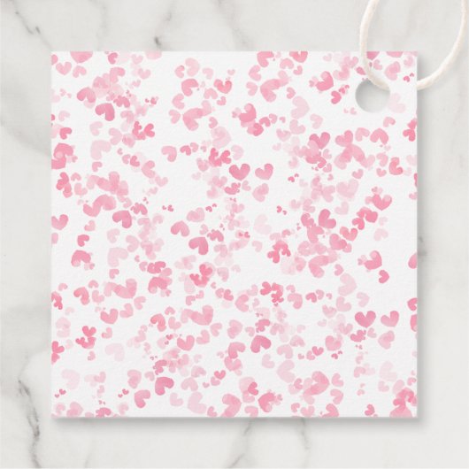 ラブイズインザエア バレンタインデーのブライダルシャワー フェイバータグ (裏面)