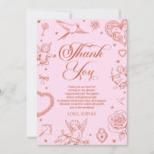 ラブイズインザエア バレンタインデー ブライダルシャワー サンキューカード (正面)