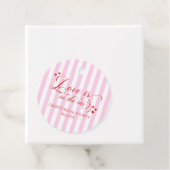 ラブイズインザエア ピンク レッド ハーツ ブライダルシャワー フェイバータグ (インサイチュ)