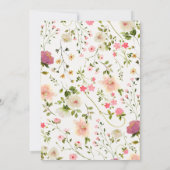 ラブイズイン開花お洒落ガーデンブライダルシャワー 招待状 (裏面)