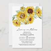 ラブイズイン開花ひまわりブライダルシャワー 招待状 (正面)