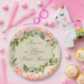 ラブイズイン開花ガーデンブライダルシャワー ペーパープレート (パーティー)