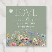 ラブイズイン開花セージグリーンブライダルシャワー フェイバータグ (正面)