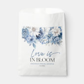 ラブイズイン開花ダスティブルーフローラブライダルシャワー フェイバーバッグ (正面)