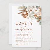 ラブイズイン開花パンパスグラスブライダルシャワー 招待状 (正面)