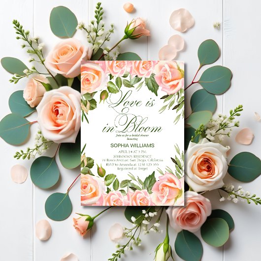 ラブイズイン開花フローラガーデンブライダルシャワー 招待状