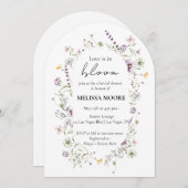 ラブイズイン開花ブライダルシャワーアーチ招待状 招待状 (正面/裏面)