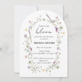 ラブイズイン開花ブライダルシャワーアーチ招待状 招待状