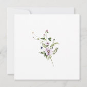 ラブイズイン開花ブライダルシャワーセージグリーンスクエア 招待状 (裏面)