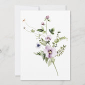 ラブイズイン開花ブライダルシャワーセージ緑 招待状 (裏面)