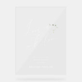 ラブイズイン開花ブライダルシャワー歓迎 アクリルサイン (正面)