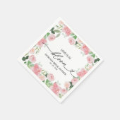 ラブイズイン開花ブライダルシャワー赤面フローラ スタンダードカクテルナプキン (角)
