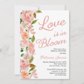 ラブイズイン開花ブライダルシャワー赤面フローラ 招待状 (正面)
