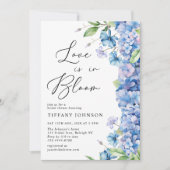 ラブイズイン開花ブルーアジサイブライダルシャワー 招待状 (正面)