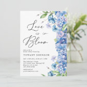 ラブイズイン開花ブルーアジサイブライダルシャワー 招待状 (スタンド正面)