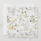 ラブイズイン開花ラベンダーワイルドフラワーブライダルシャワー 招待状 (裏面)