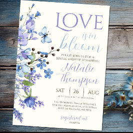 ラブイズイン開花ワイルドフラワーフローラブライダルシャワー 招待状