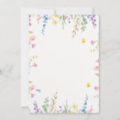ラブイズイン開花ワイルドフラワーフローラブライダルシャワー 招待状 (裏面)