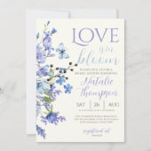 ラブイズイン開花ワイルドフラワーフローラブライダルシャワー 招待状 (正面)