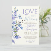 ラブイズイン開花ワイルドフラワーフローラブライダルシャワー 招待状 (スタンド正面)