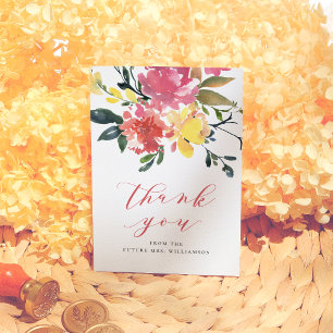 ラブイズイン開花春の花ブライダルシャワー サンキューカード