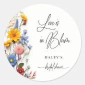 ラブイズイン開花春フローラブライダルシャワー ラウンドシール (正面)