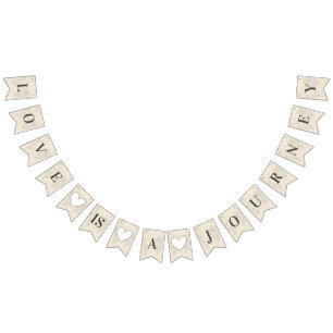 ラブイズジャーニーシックトラベルブライダルシャワー結婚ズ バンティングフラッグ