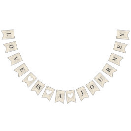 ラブイズジャーニーシック旅行ブライダルシャワー結婚ズ バンティングフラッグ