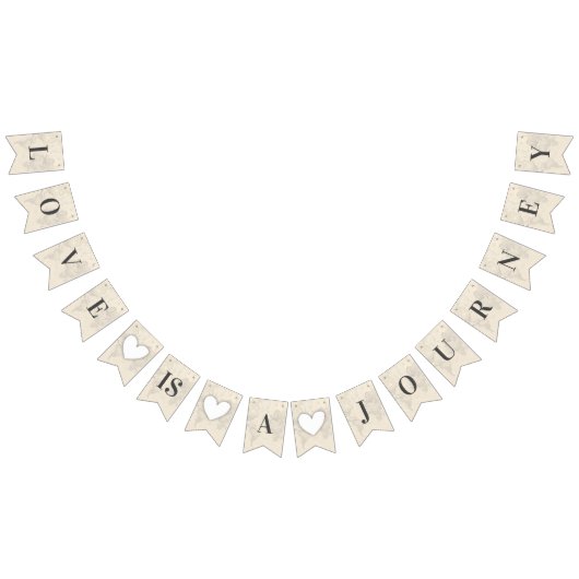 ラブイズジャーニーシック旅行ブライダルシャワー結婚ズ バンティングフラッグ (全)