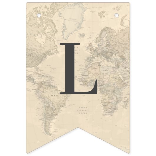 ラブイズジャーニーワールドトラベルブライダルシャワー結婚ズ バンティングフラッグ (第1の旗)