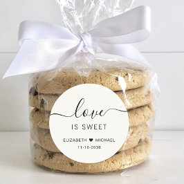 ラブイズスイートクリーム結婚式の引き出物 ラウンドシール