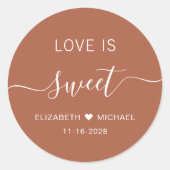 ラブイズスイートテラコッタ結婚式の引き出物 ラウンドシール (正面)