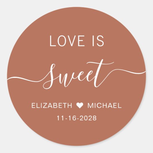 ラブイズスイートテラコッタ結婚式の引き出物 ラウンドシール (正面)